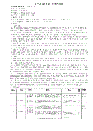 苏教版小学语文四年级下册教案.doc