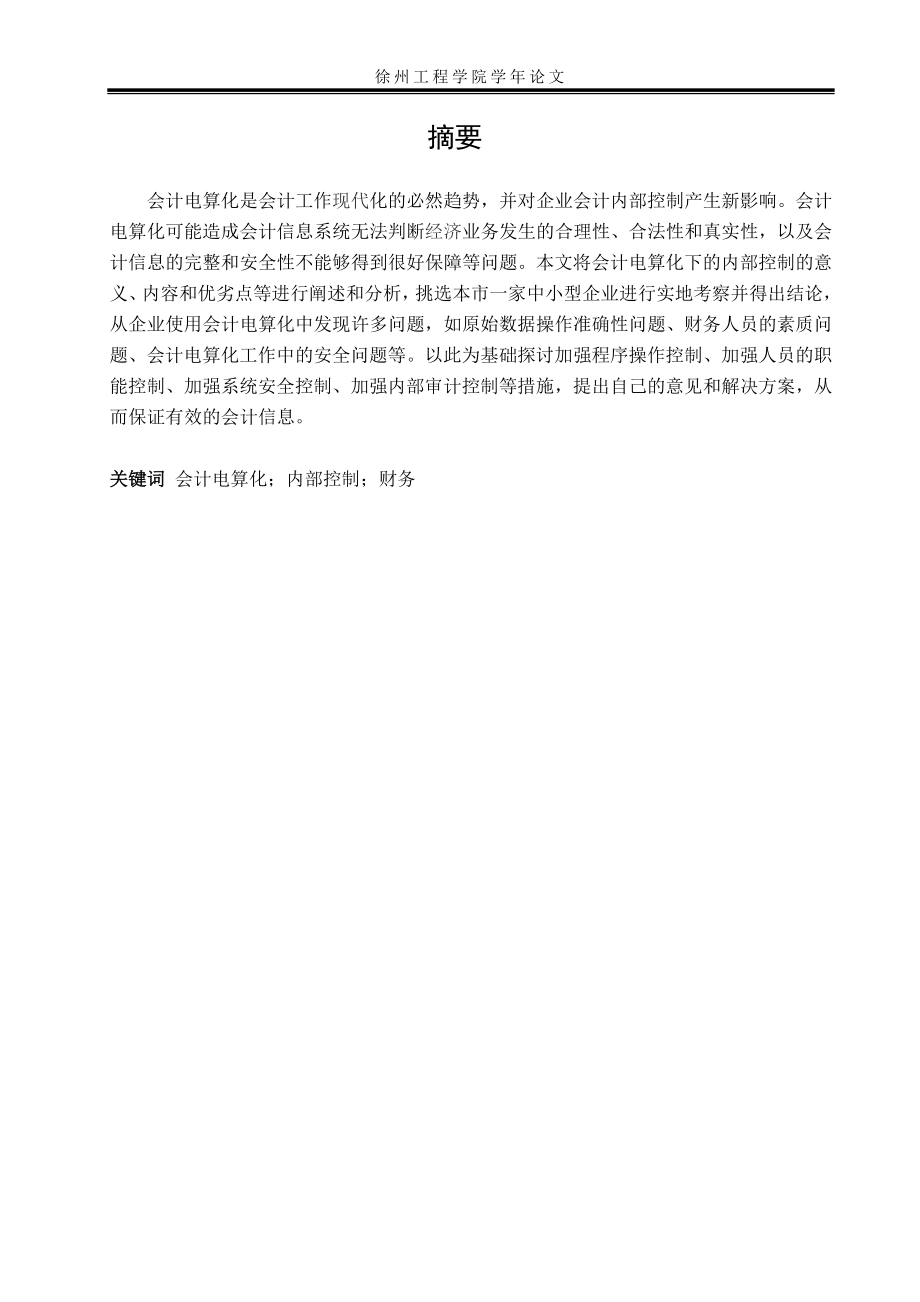 汇中企业会计电算化下的内部控制毕业论文.doc_第2页