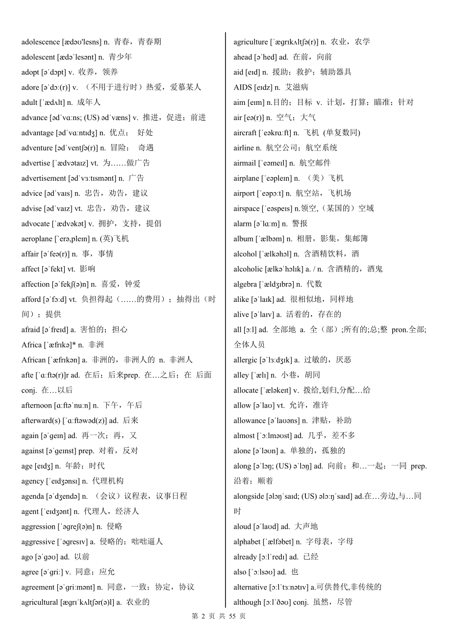 高中英语词汇3500词.docx_第2页