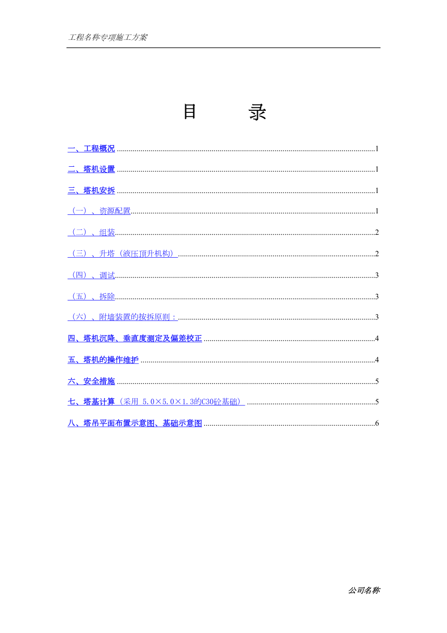 常用塔吊安拆专项施工方案.docx_第1页