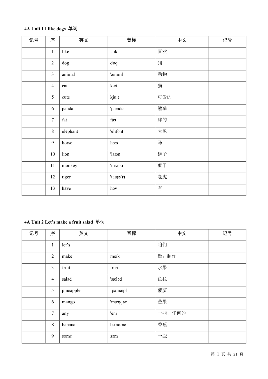 最新苏教版四年级上下册英语单词总复习.docx_第1页