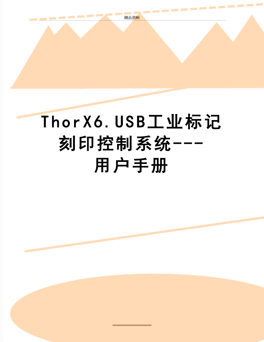 最新ThorX6.USB工业标记刻印控制系统---用户手册.doc_第1页