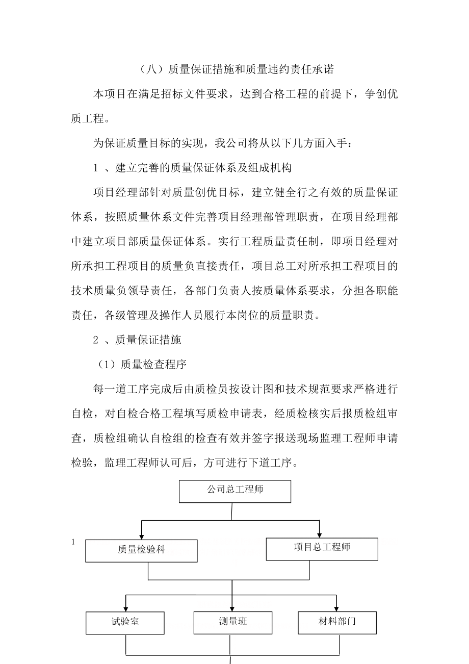 (八)质量保证措施和质量违约责任承诺.doc_第1页