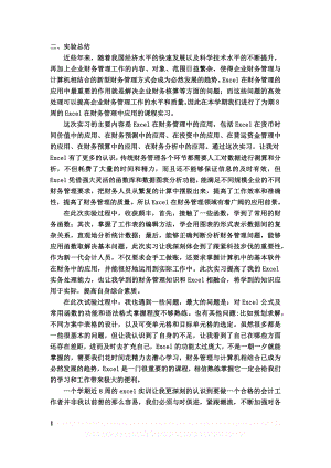 Excel在财务管理中的应用实习总结.doc