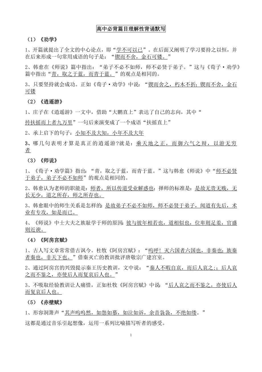 高考必背古诗文理解性默写64篇.docx_第1页