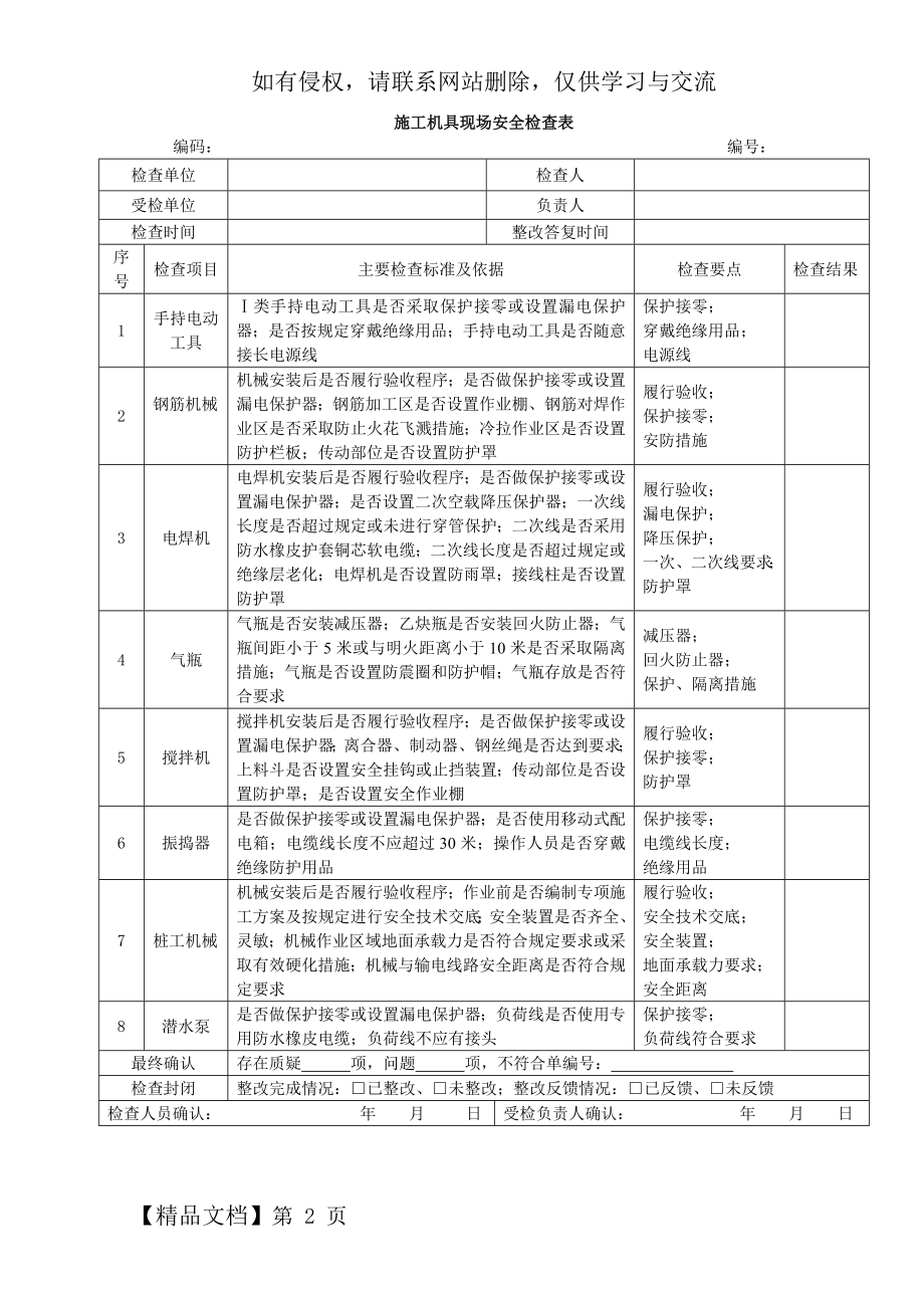 施工机具现场安全检查表.doc_第2页