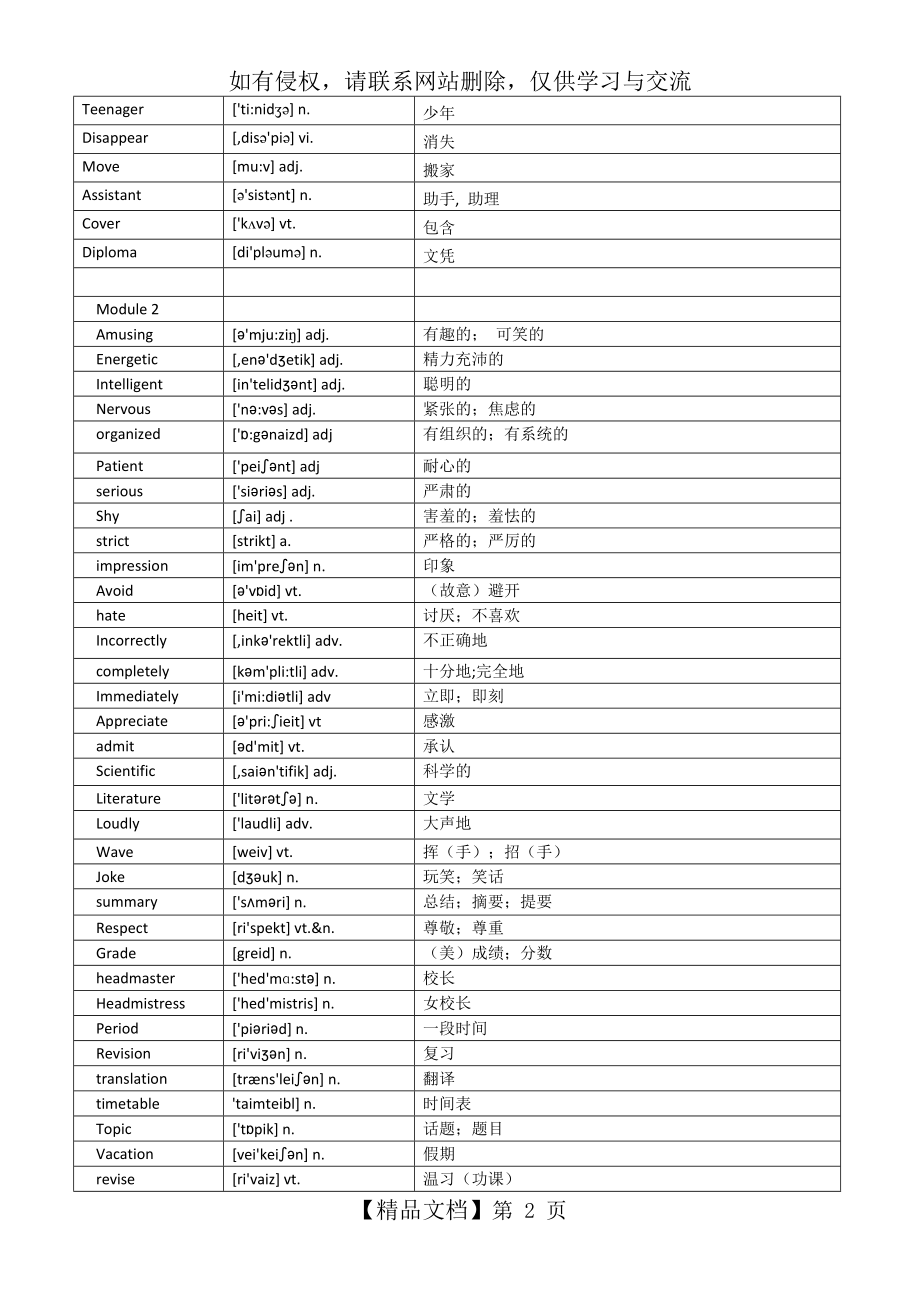 人教版高中英语单词表必修一.doc_第2页