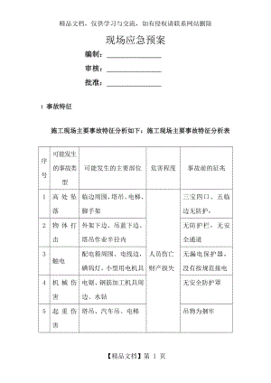 建筑施工现场应急预案.doc