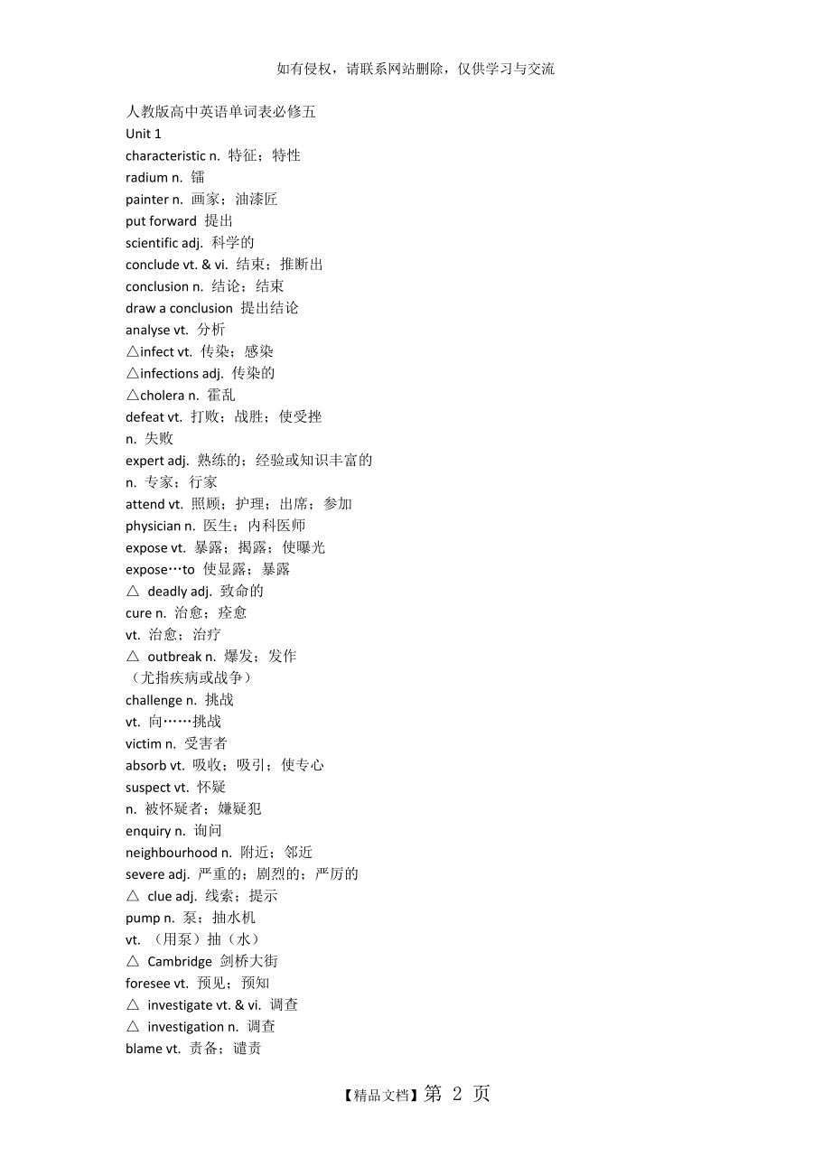 人教版高中英语单词表必修五.doc_第2页