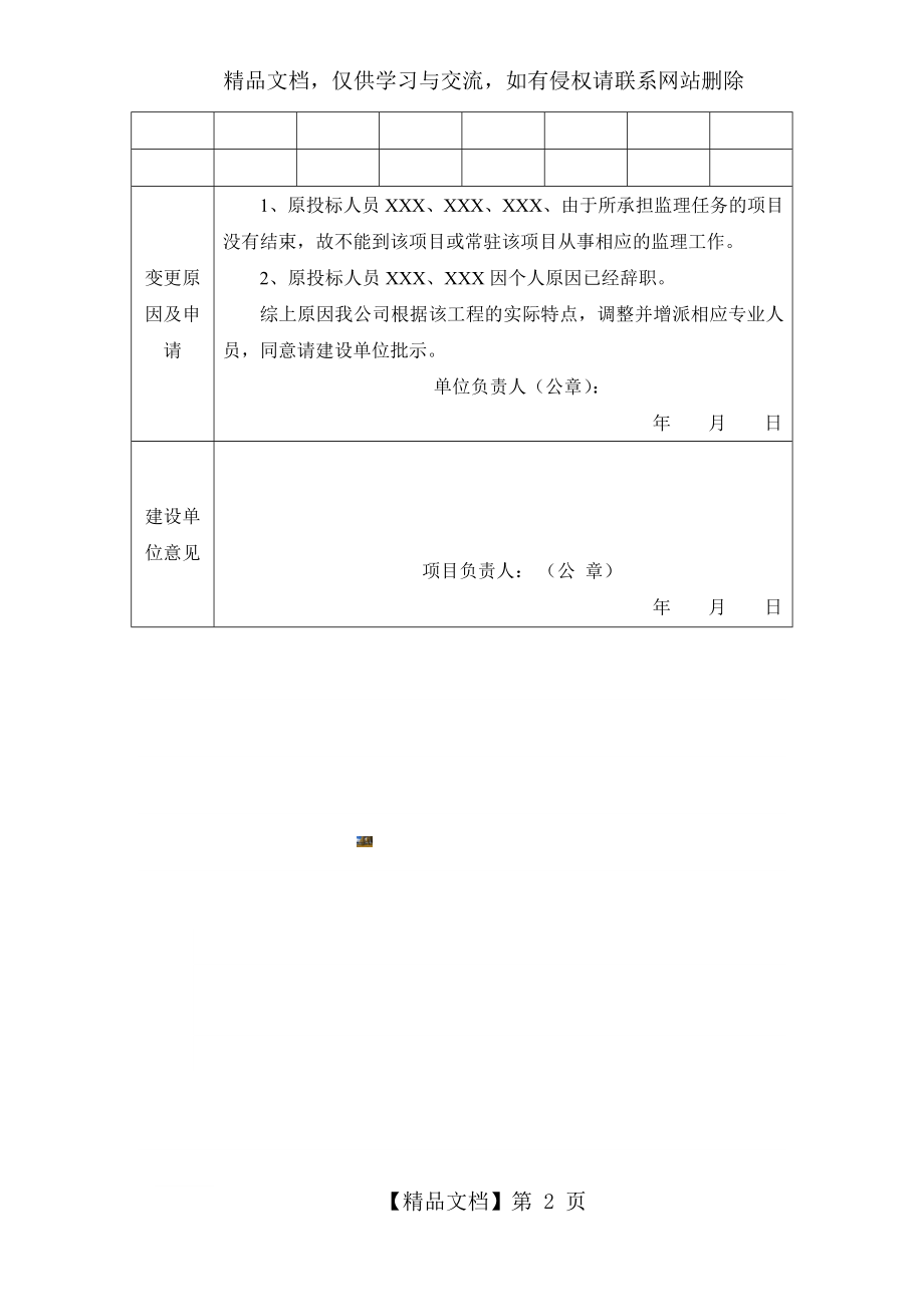 建设工程项目监理人员变更申请表.doc_第2页