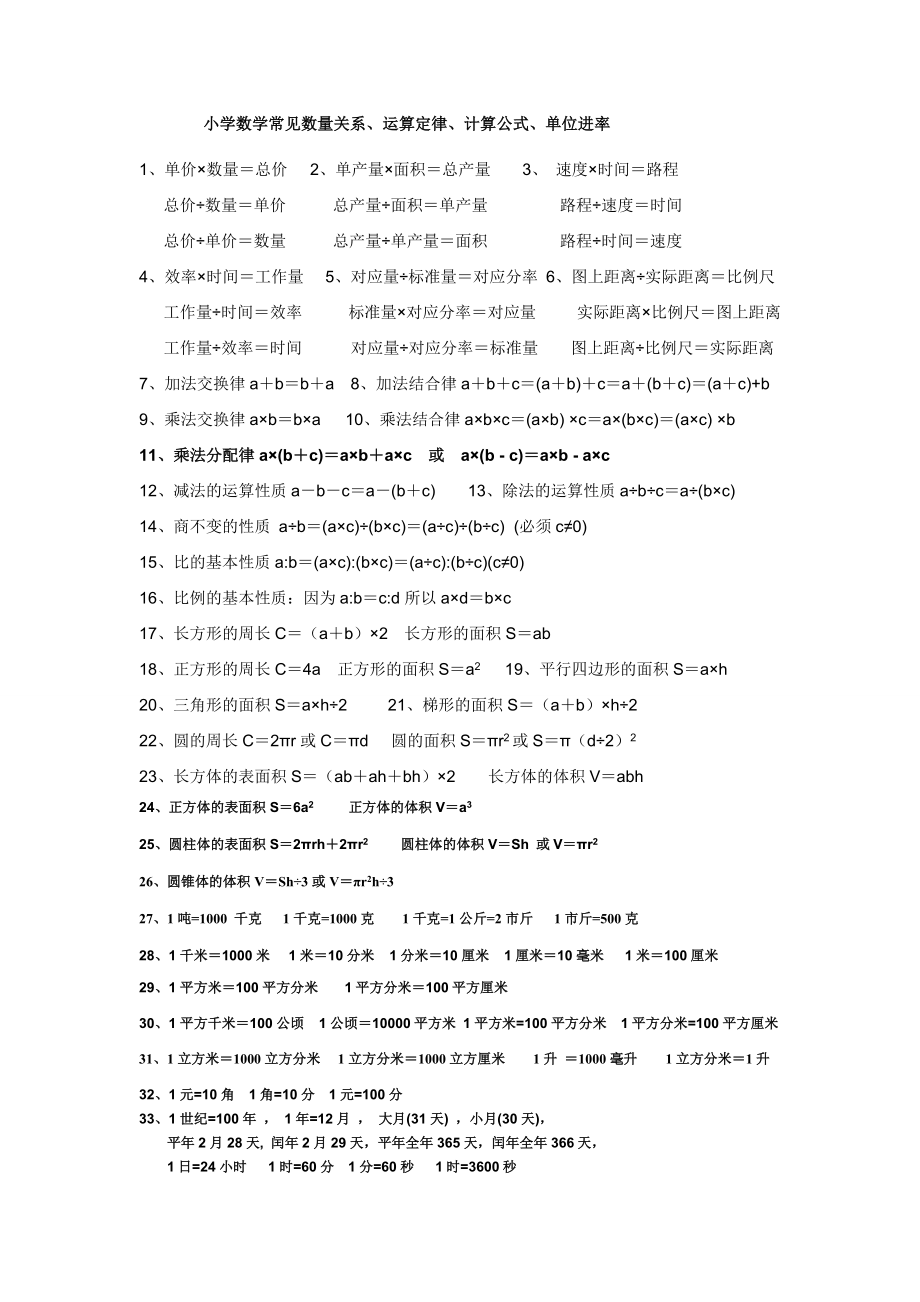 小学数学常见数量关系式.doc_第1页