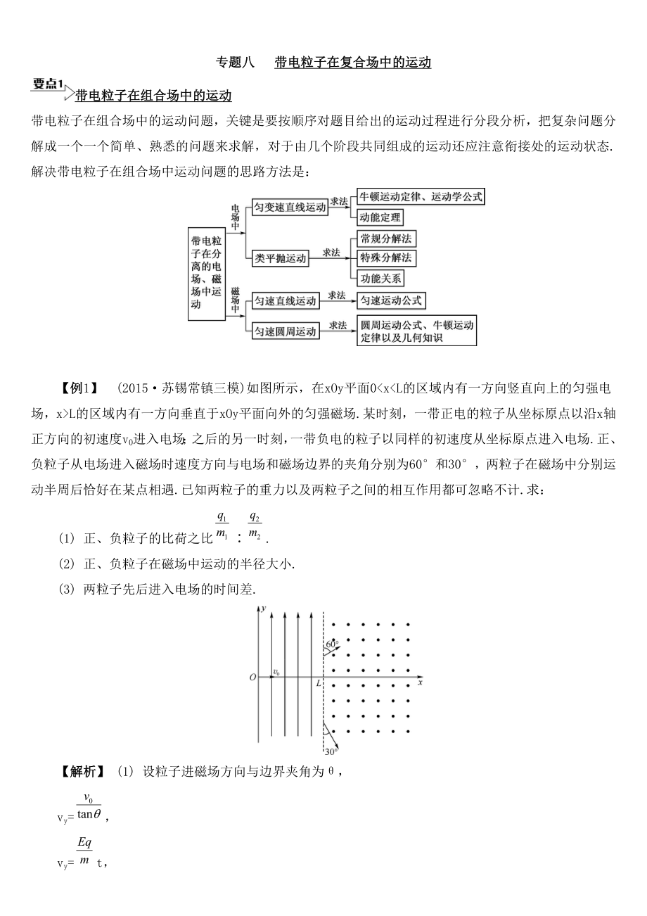 专题八 带电粒子在复合场中的运动.doc_第1页