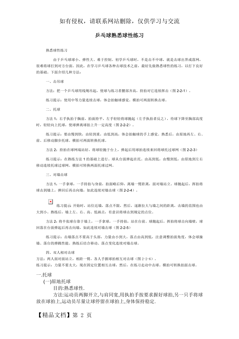 乒乓球熟悉球性练习.doc_第2页