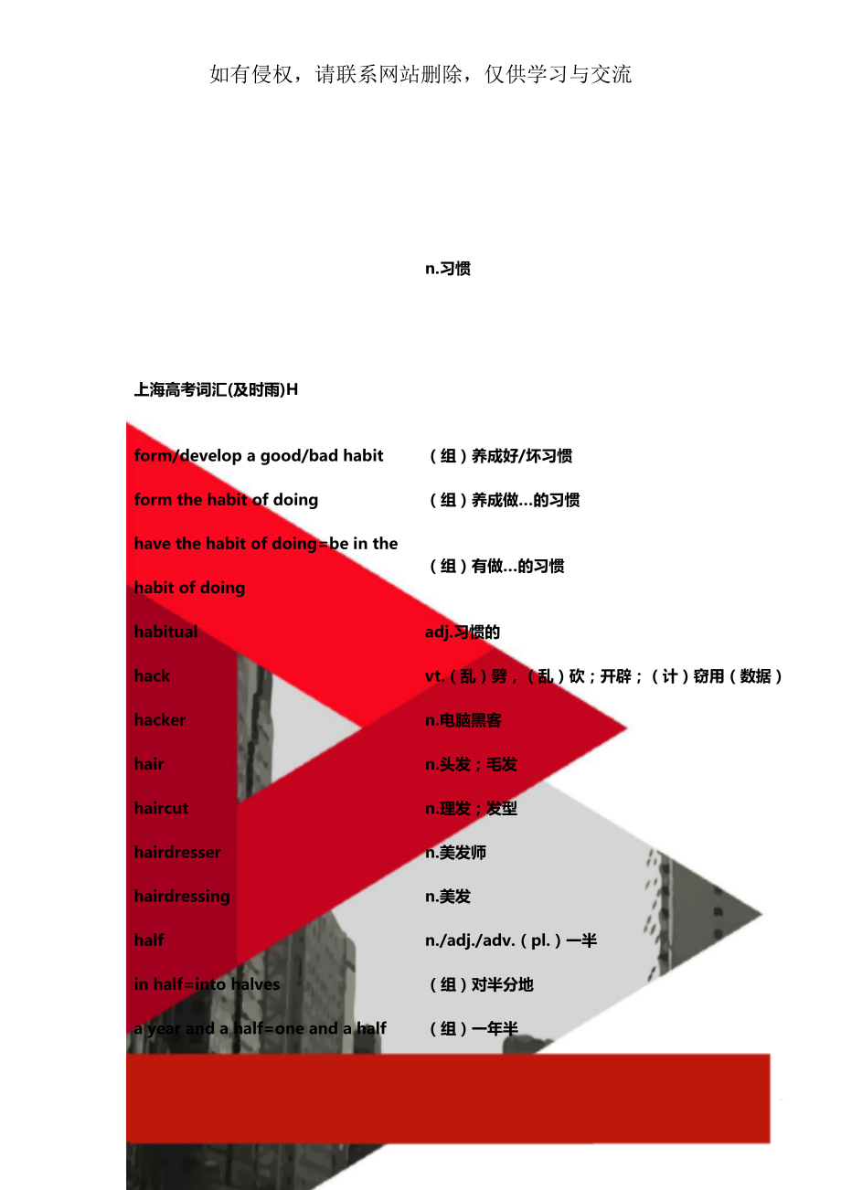 上海高考词汇(及时雨)H-16页文档资料.doc_第1页