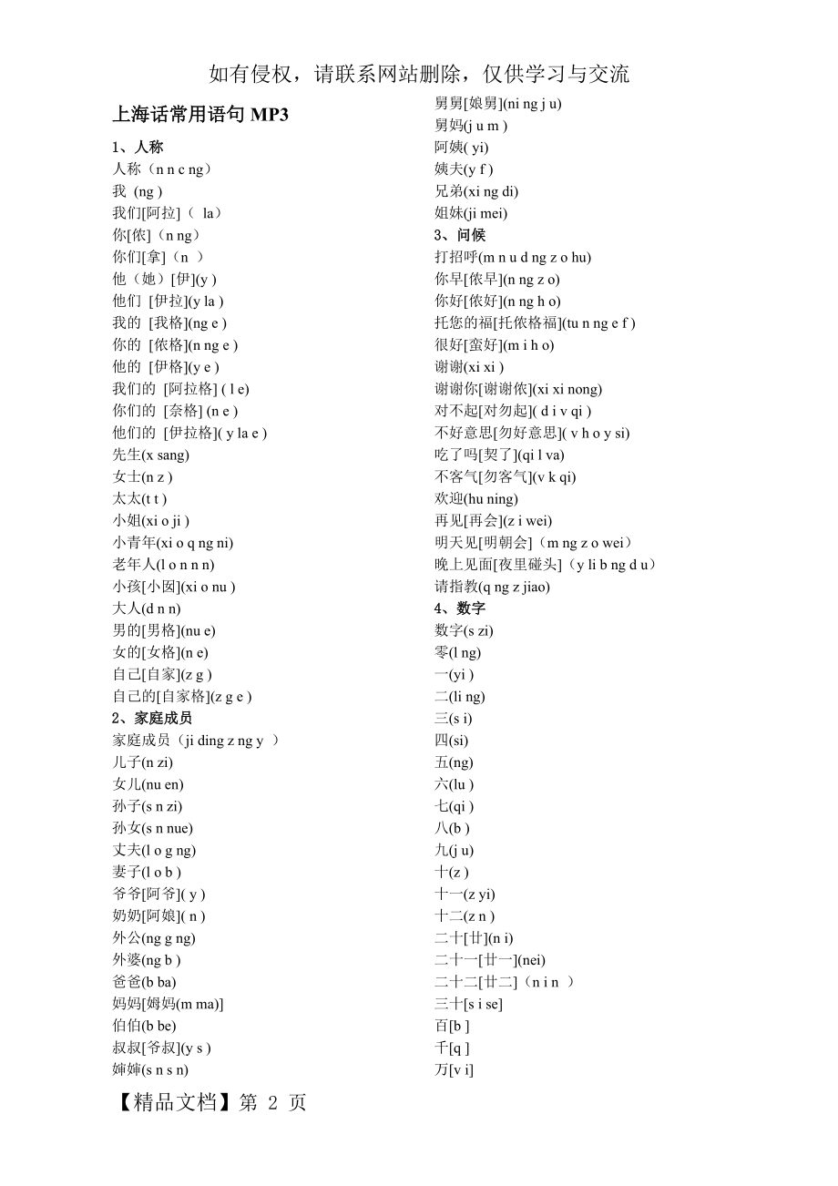 上海话常用语句共12页word资料.doc_第2页