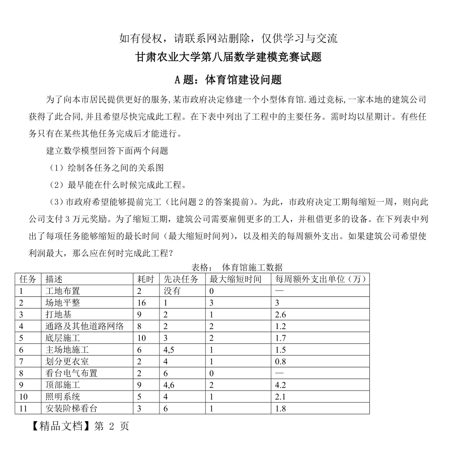 甘肃农业大学第八届数学建模竞赛试题.doc_第2页