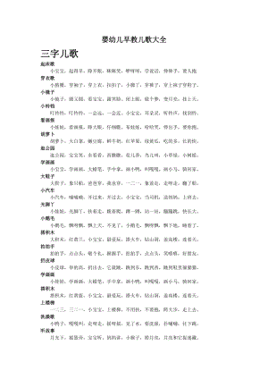 转载0-3岁婴幼儿早教儿歌大全.doc