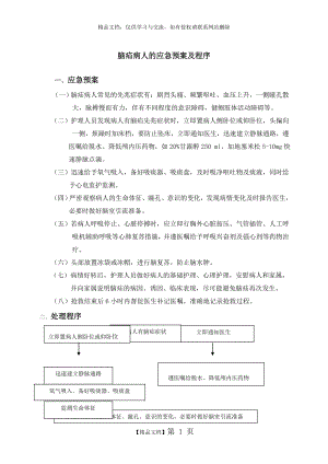 脑疝病人的应急预案及程序.doc