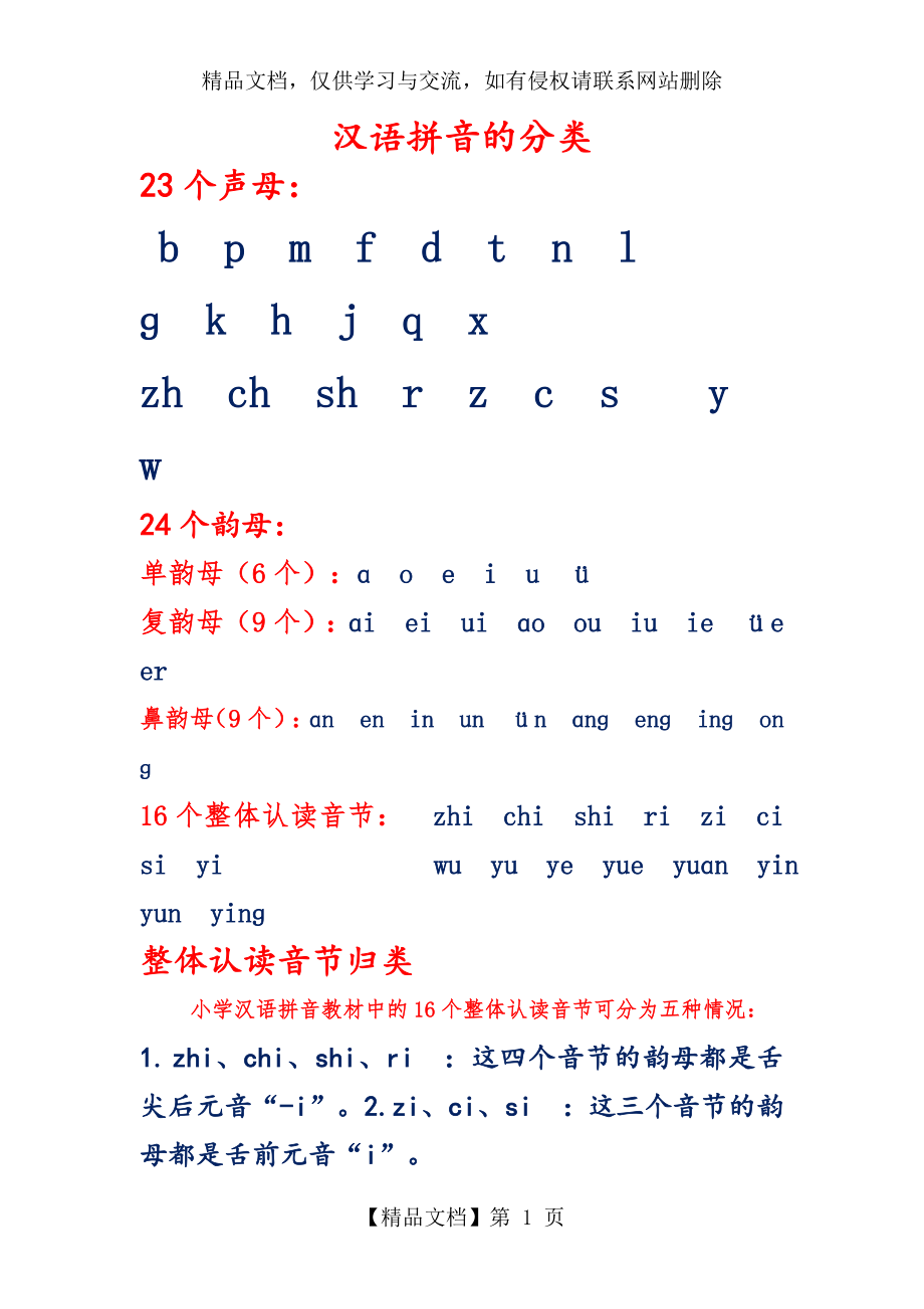 小学生一年级好词好句积累.doc_第1页