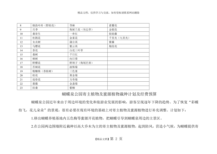 蝴蝶泉公园景区蝴蝶动态展示方案.doc_第2页