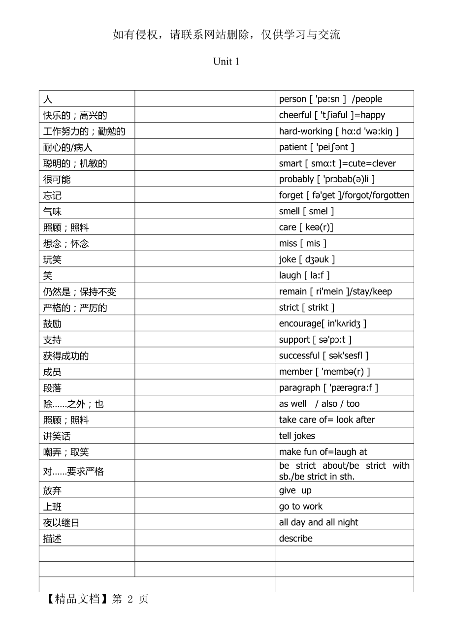 沪教版七年下册英语单词表.doc_第2页