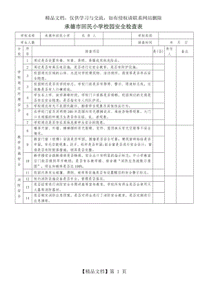 小学校园安全检查表.doc