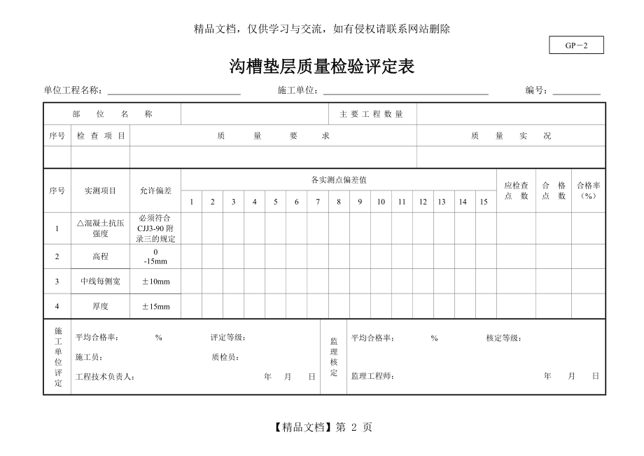 市政工程质量检验评定表.doc_第2页