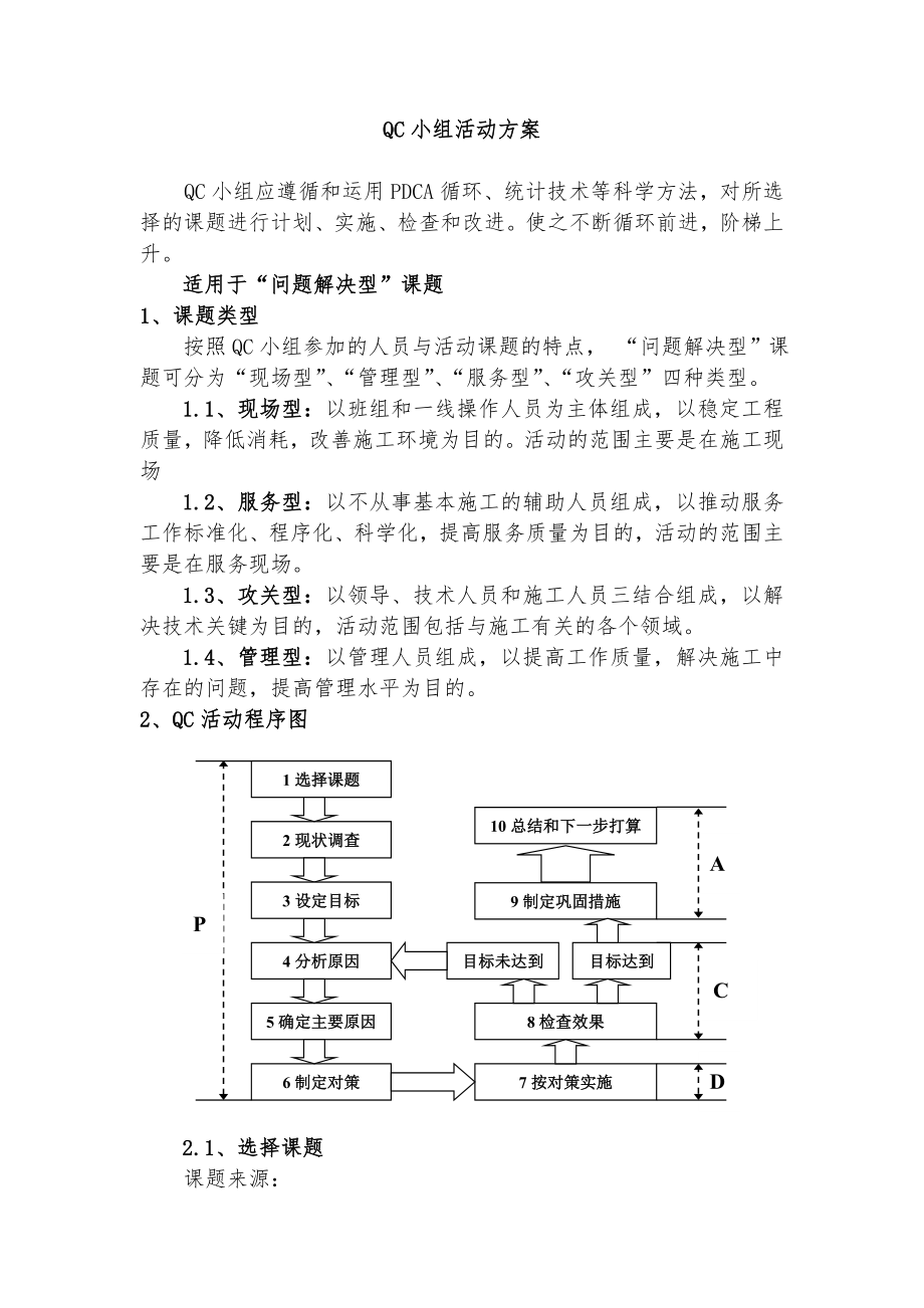 QC小组活动方案31386.doc_第2页