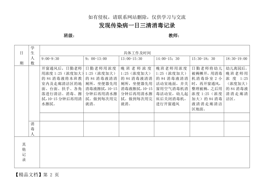 传染病消毒记录表格12511共2页文档.doc_第2页