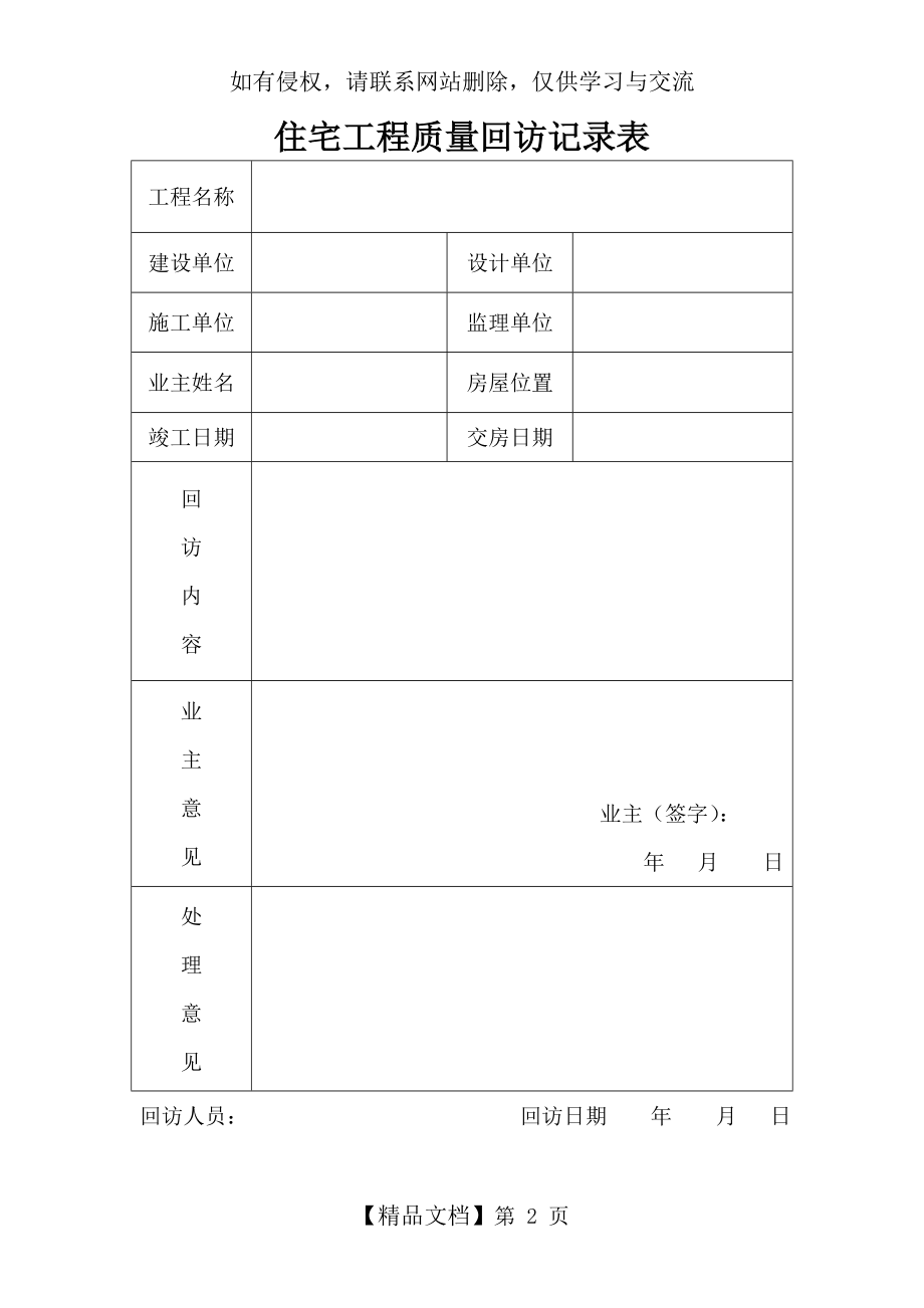 住宅工程质量回访记录表.doc_第2页