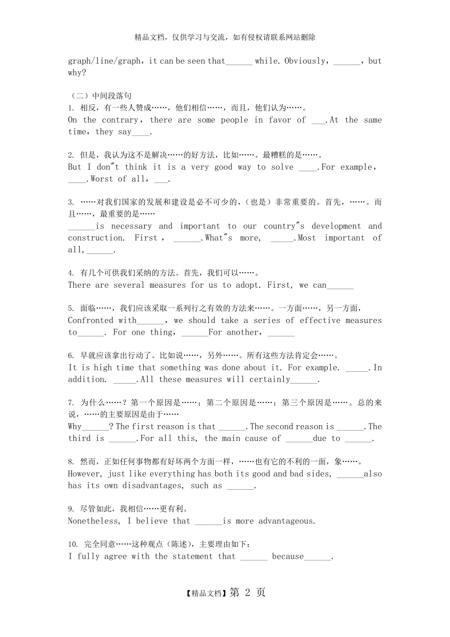 英语六级作文万能句子.doc_第2页