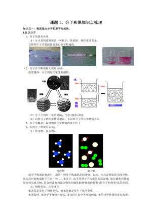 分子和原子知识点梳理.doc