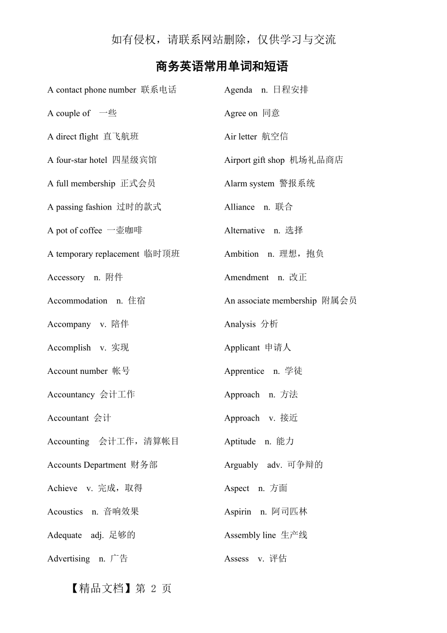 商务英语常用单词共18页文档.doc_第2页