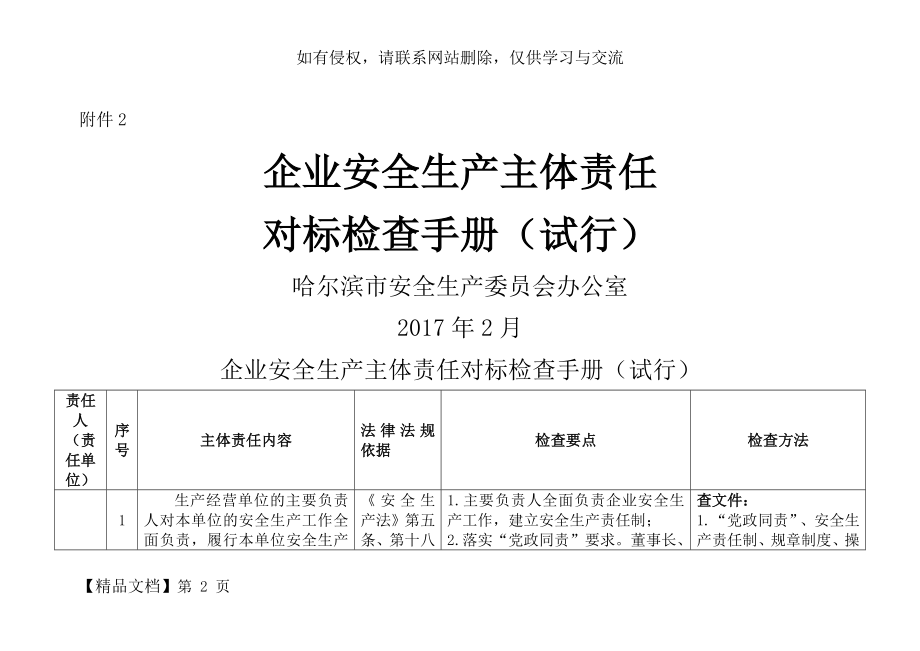 企业安全生产主体责任对标检查手册精品文档42页.doc_第2页