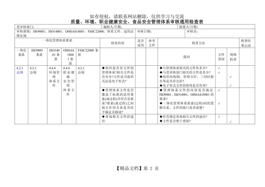 体系内审检查表.doc_第2页