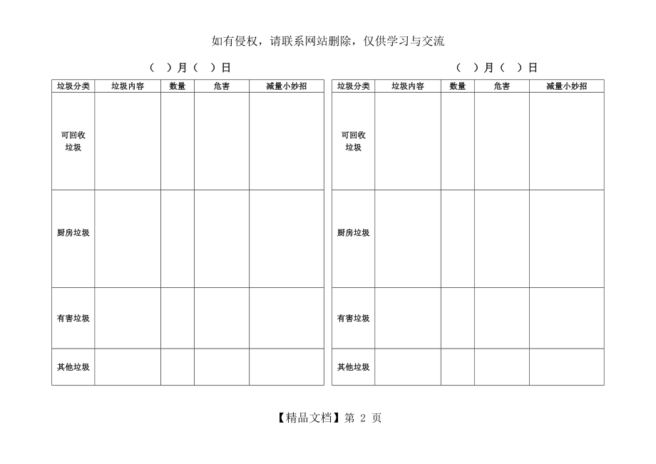 垃圾分类表格.doc_第2页