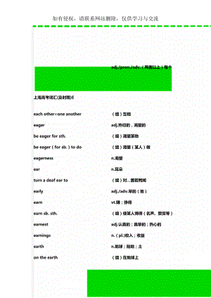 上海高考词汇(及时雨)E21页.doc