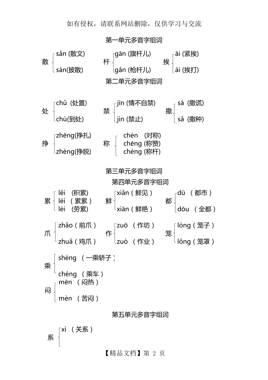 三年级语文下册多音字汇总.doc_第2页