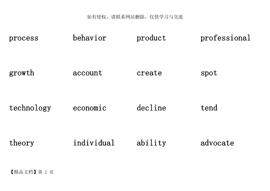 考研英语高频词汇汇总卡片.doc_第2页