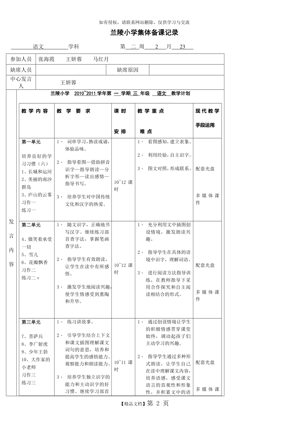 兰陵小学集体备课记录 (4).doc_第2页