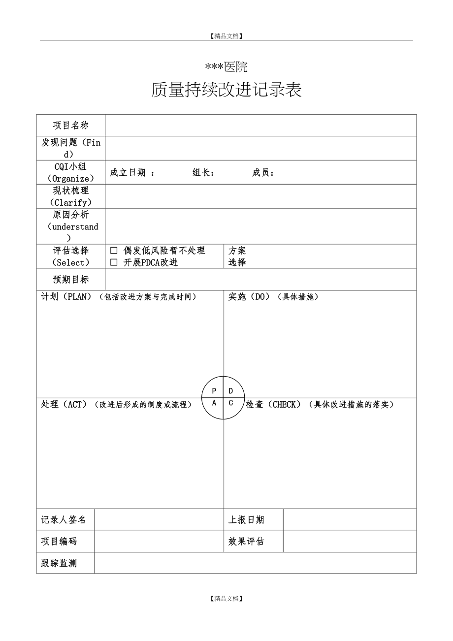 PDCA持续改进记录表.doc_第2页