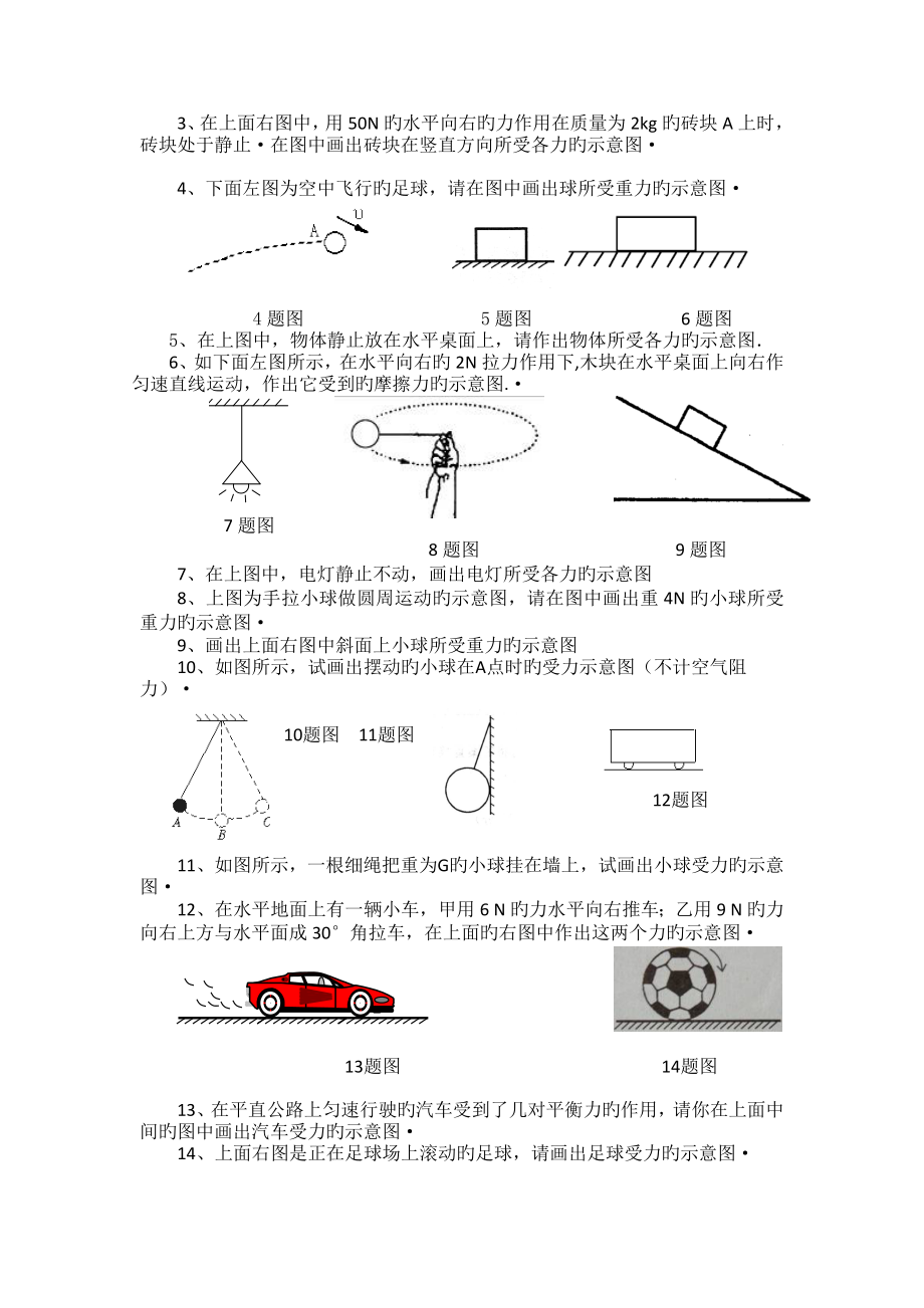 物理初二下人教新课件力学作图同步练习.doc_第2页