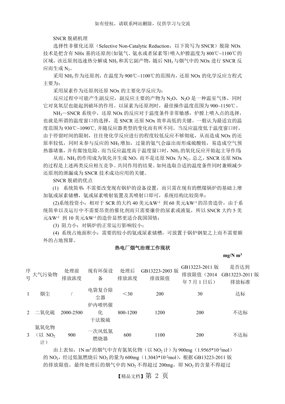 SNCR脱硝原理教程文件.doc_第2页