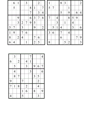 数独题目200题(后附答案)[1].doc