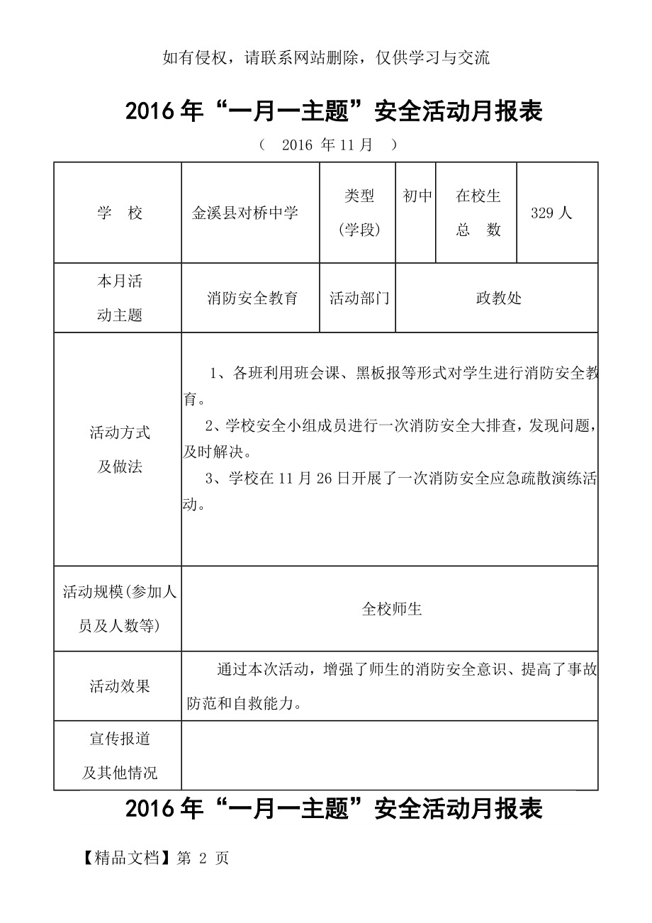 安全一月一主题十一月份报表.doc_第2页