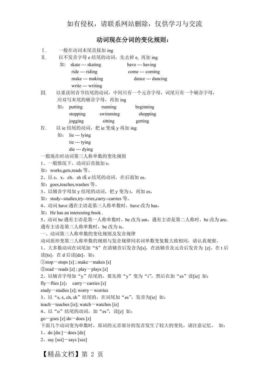 动词现在分词的变化规则(1)15页.doc_第2页