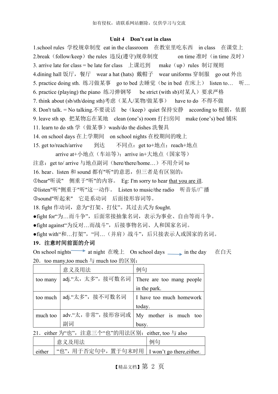 七年级下册英语4到6单元复习.doc_第2页