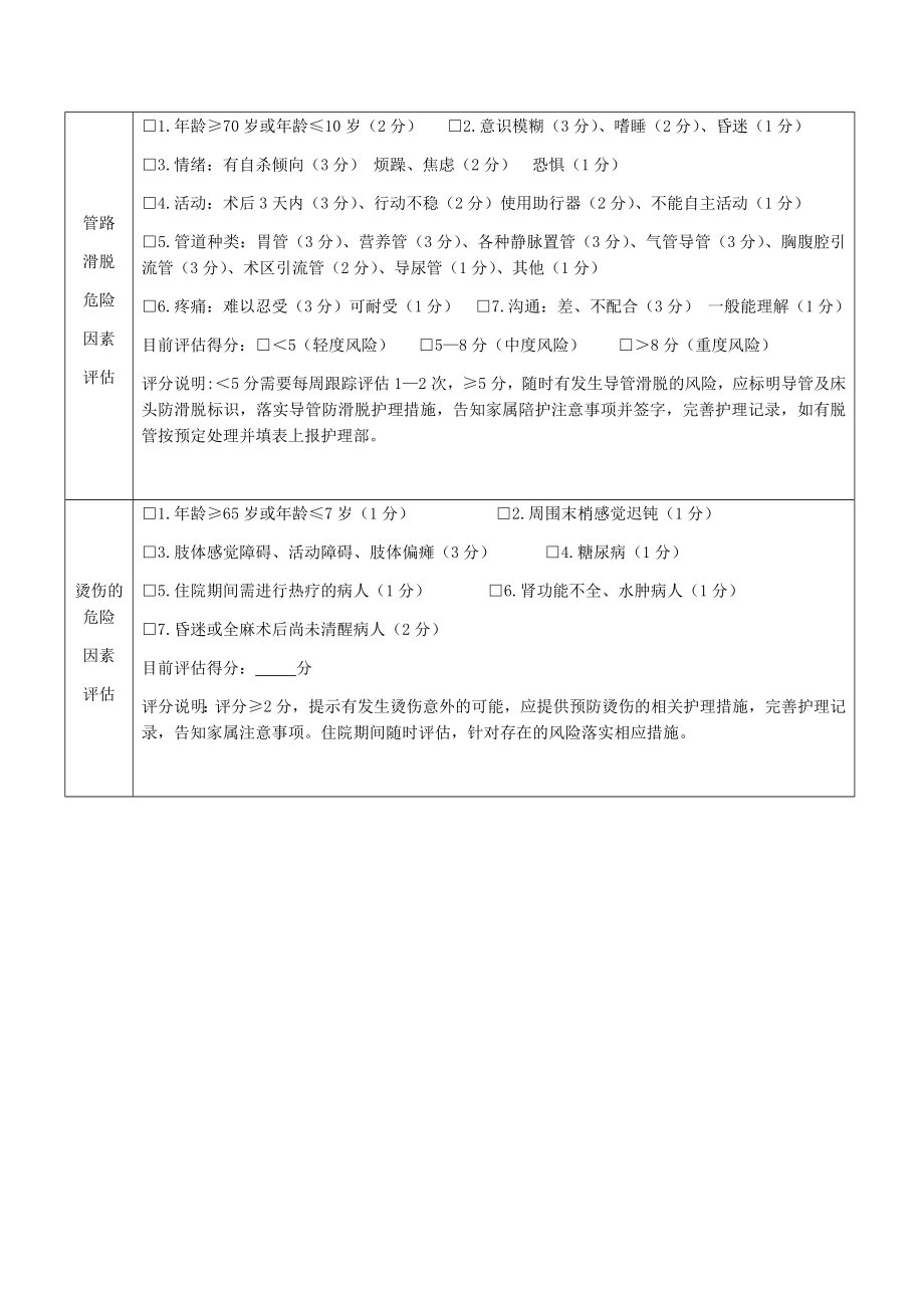 住院病人护理风险评估单.doc_第2页