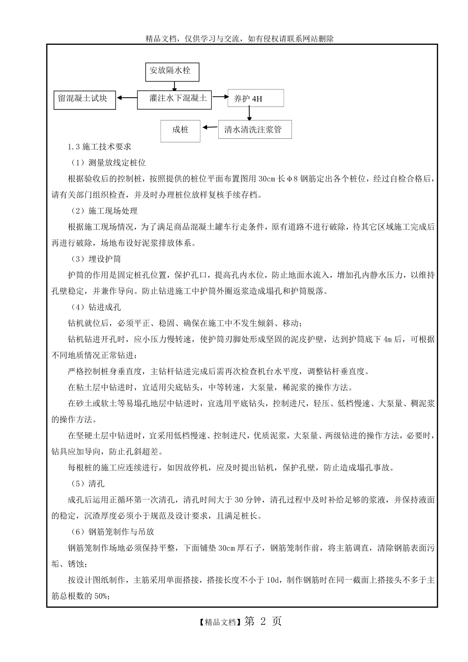 钢筋混凝土灌注桩施工技术交底.doc_第2页