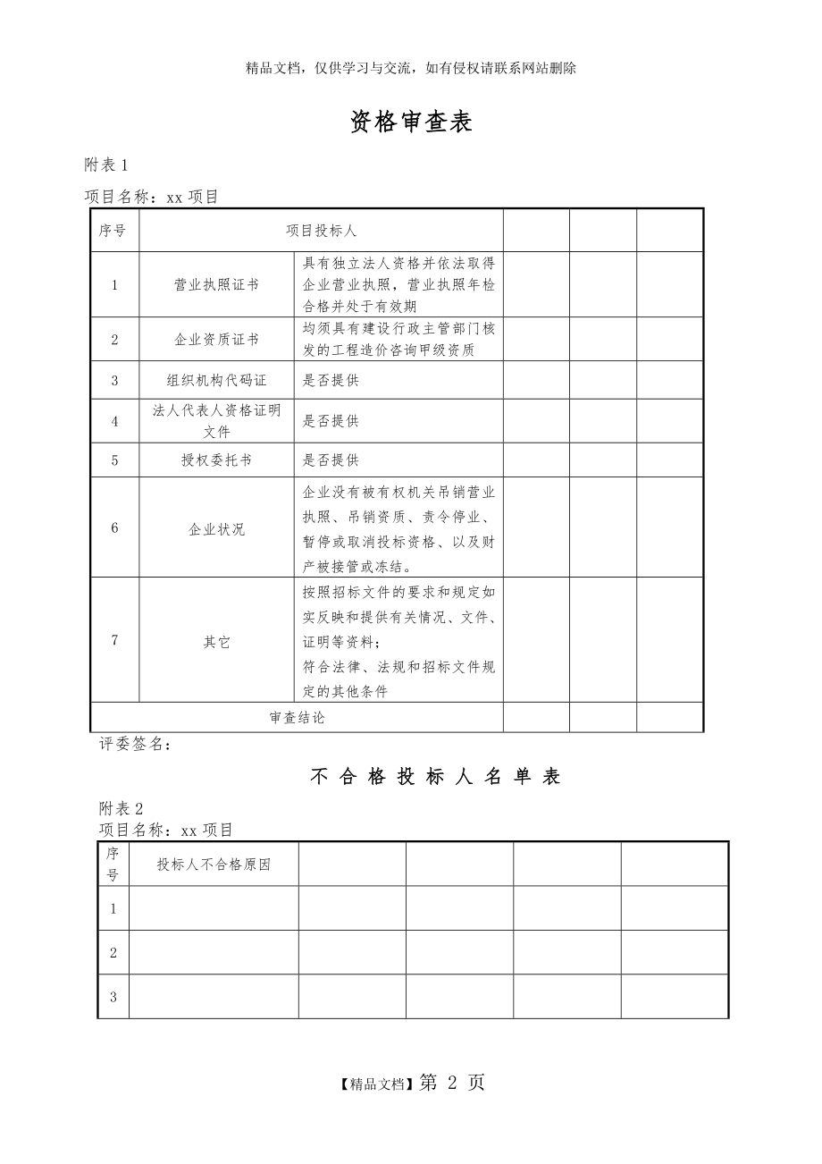 议标比选评标评分表.doc_第2页